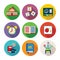 Set of vector colorful education icons in flat style