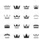 Set of vector crowns and icons
