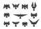 Set of vector eagles. Eagle silhouette design for logo, badge or icon
