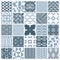 Set of vector endless geometric patterns composed with different