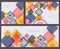 Set of vector fantastic rhombuses modern geometric backgrounds template, abstract illustration