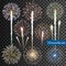 Set of vector fireworks