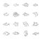 Set of vector fish icons