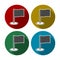 Set of vector flags. Multicolor icons for web pages, games, presentations