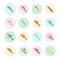 Set Vector Flat Icons of Freshwater Fish