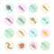 Set Vector Flat Icons of Seafood