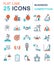 Set Vector Flat Line Icons