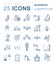 Set Vector Flat Line Icons