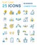 Set Vector Flat Line Icons Business Competition