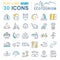 Set Vector Flat Line Icons Ecotourism