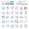 Set Vector Flat Line Icons Ecotourism