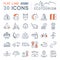 Set Vector Flat Line Icons Ecotourism