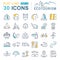 Set Vector Flat Line Icons Ecotourism