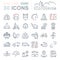 Set Vector Flat Line Icons Ecotourism