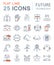 Set Vector Flat Line Icons Future Technology