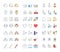 Set Vector Flat Line Icons of Stroke