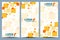 Set of the vector flyers. Background with colorful squares, line, dot. Modern stylish design