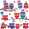 Set of Vector Fourth of July or Patriotic Owls