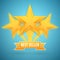 Set of Vector Gold Stars Icon. Best Seller Gold Star Icon Templa