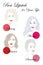 Set of vector hand drawn elderly women. Best lipstick colors for Autumn, Spring, Summer, Winter6