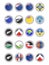 Set of vector icons. Flags of New Zealand.