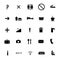 Set of vector icons flat line. public sing