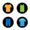 Set of vector icons of four pieces of clothes for man