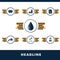 Set vector icons of fuel and petroleum industries