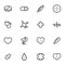 Set of vector icons medical devices and characters on a light background