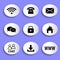 Set of vector icons of paper