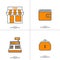 Set of vector icons pictograms