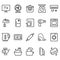 Set of vector icons related to Household appliances.