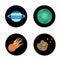 Set of vector icons of space