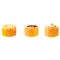 Set of vector icons sushi rolls. Asian cuisine. baked rolls with cheese, unagi sauce, chicken 2