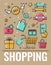 Set of vector icons, symbols on the subject of shopping infographics