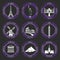 Set Vector Icons of Travel and Sightseeing