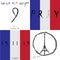 Set of vector illustration banners. We will not forget title. Pray for France. Pray for Paris. Terrorist attack. World peace sign