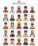 Set of vector illustration a flat avatars icons