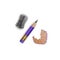 Set of vector illustrations in realistic style sharpened pencils with a rubber and a sharpener, pencil shavings and a graphite