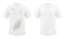 Set of vector illustrations of a white T-shirt with a dirty stain and clean, before and after dry cleaning