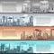 Set of vector industrial factory banners landscape. Abstract Factory, Oil and gas refinery, Chemical Manufacture