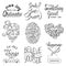 Set of vector inspirational typography slogans for greeting cards