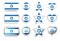 Set of vector labels of Israel - flag buttons