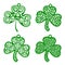 Set of Vector Laser cutting element ornamental Shamrock. Openwor