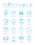 Set Vector Line Flat Icons of Future Technologies