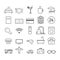 Set of vector line hotel icons for web design and decoration