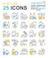 Set Vector Line Icons of Food Additives.