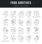 Set Vector Line Icons of Food Additives.