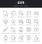 Set Vector Line Icons of GDPR.