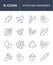 Set Vector Line Icons of Greenery.